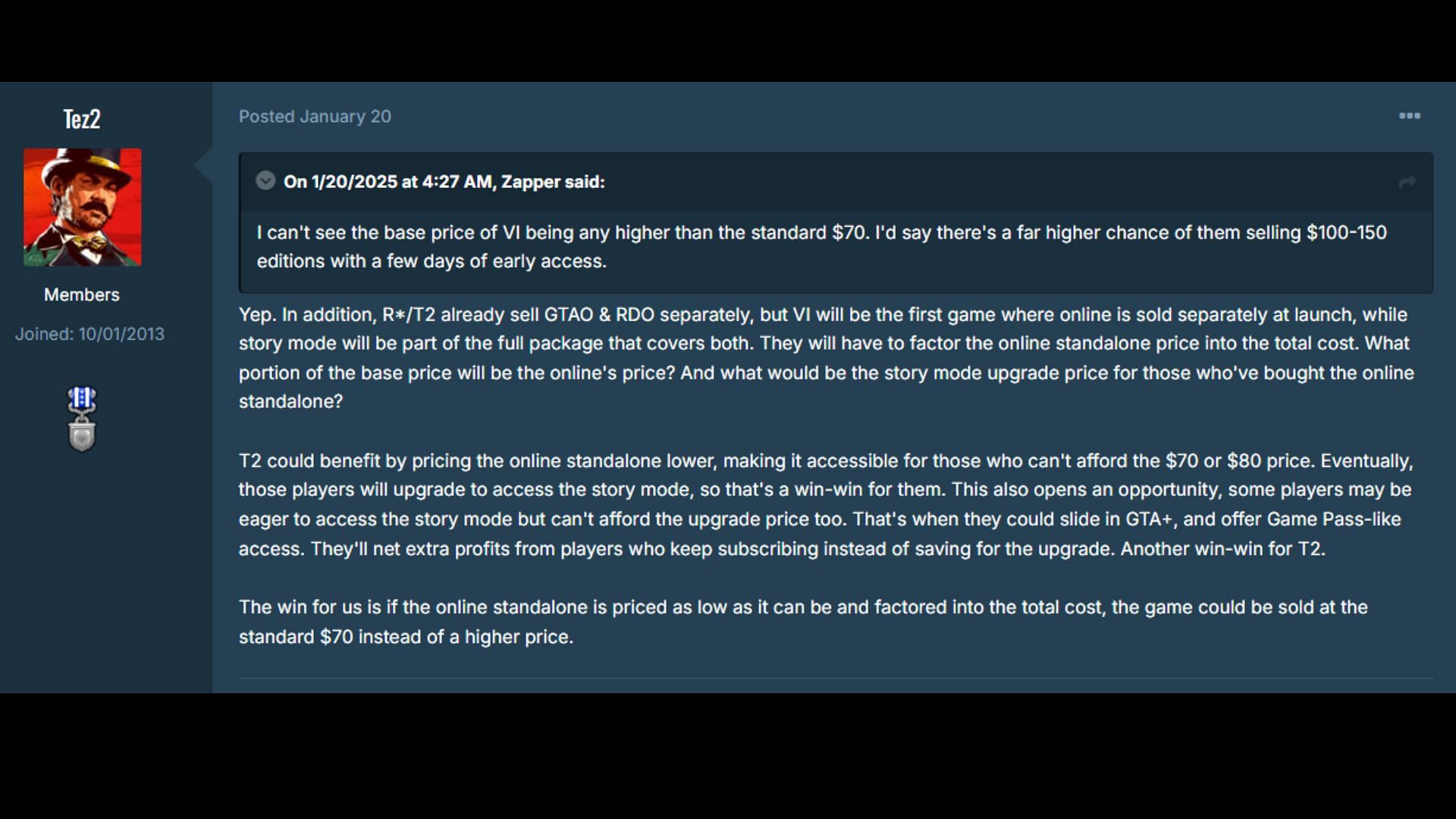Tez2 suggests Grand Theft Auto 6's multiplayer could be sold separately at launch itself (Image via Rockstar Games)